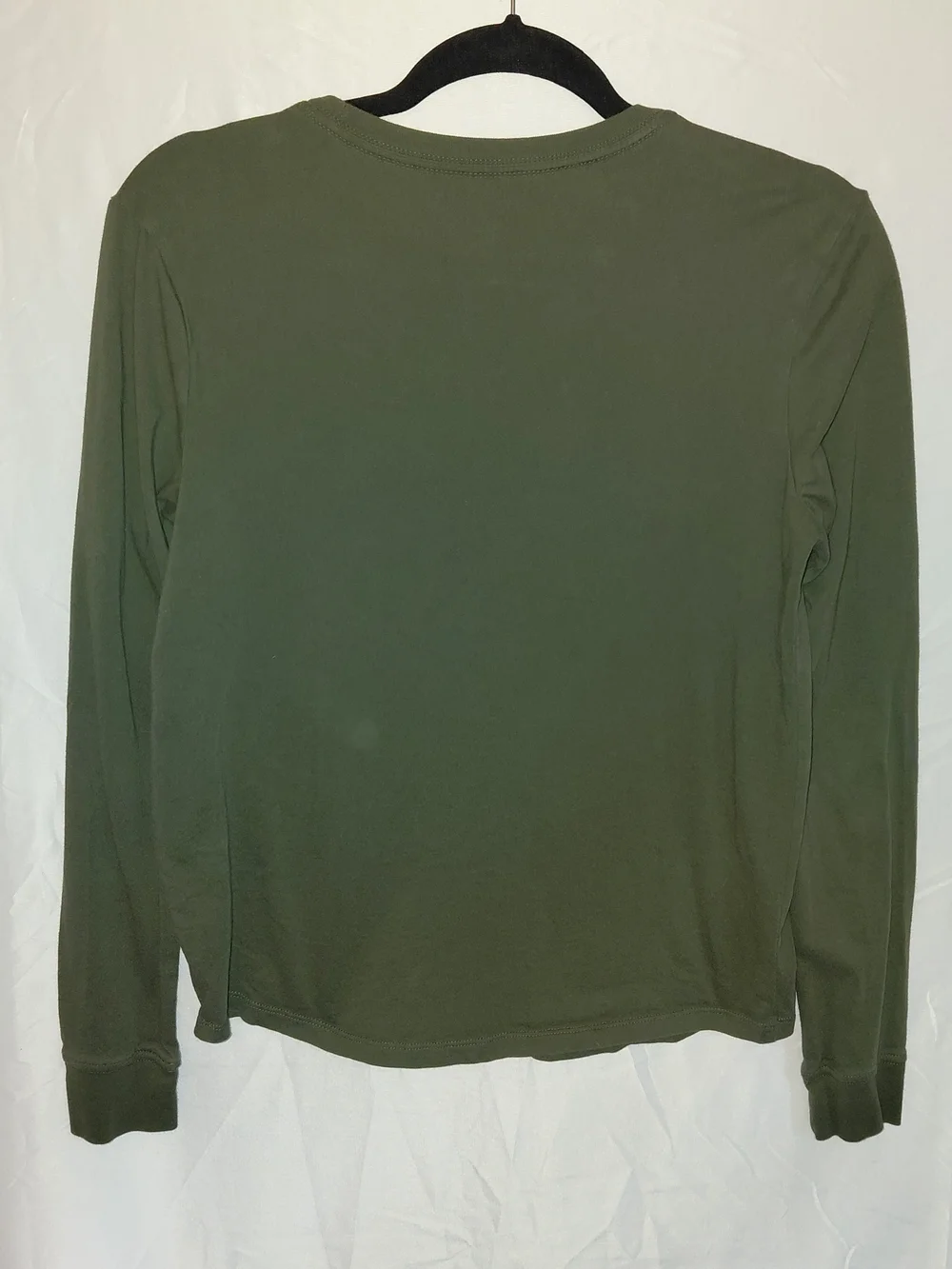Nike Olive Green Long Sleeve Shirt with White Logo #2213